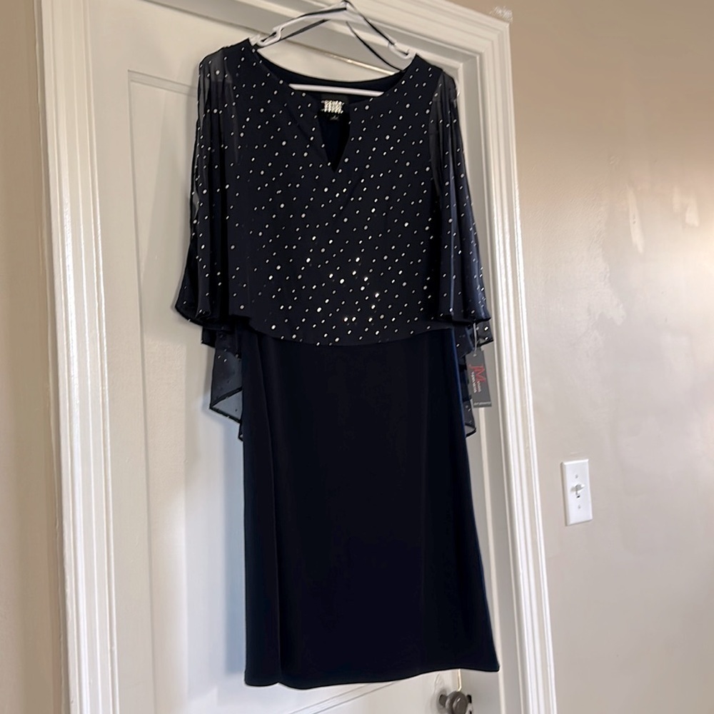 (NWT) JM collection by John Meyer blue dress.